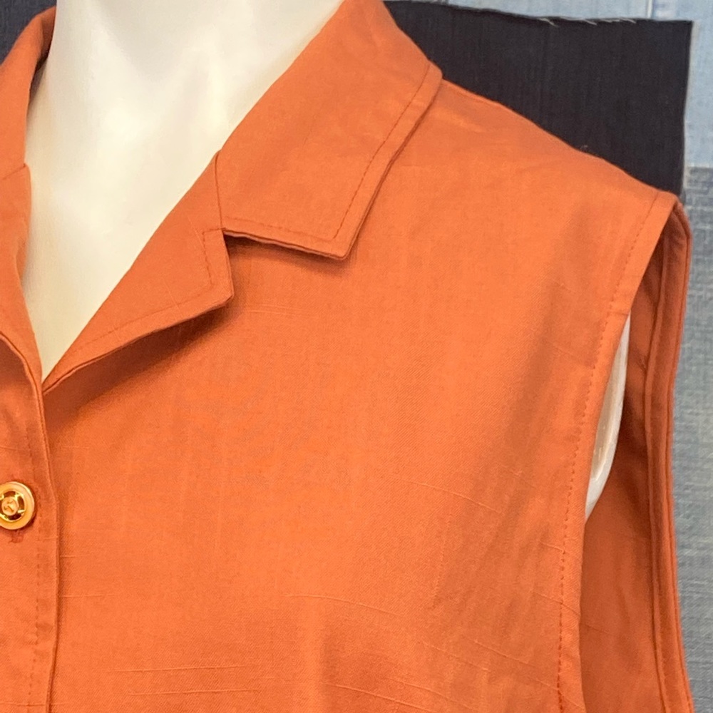 Vintage Sleeveless Button Down Vest Sz XL